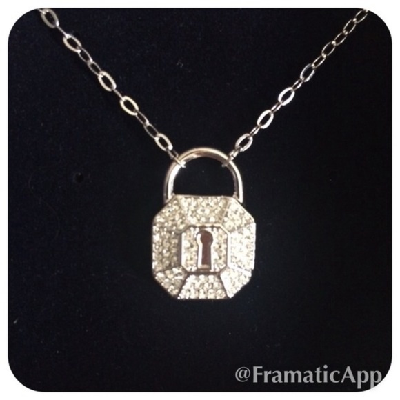 Swarovski Lock Necklace - Picture 1 of 2